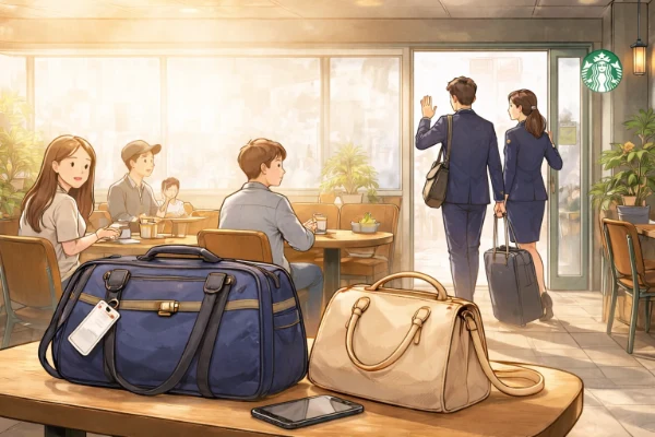 스타벅스에 가방만 두고 갔다