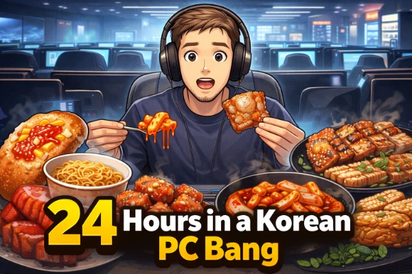 24 Hours in a Korean PC Bang (Food Only)