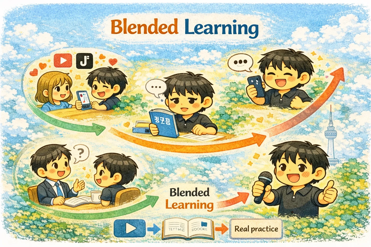 2026 Korean Study Method: A Level Based Blended Learning Flow