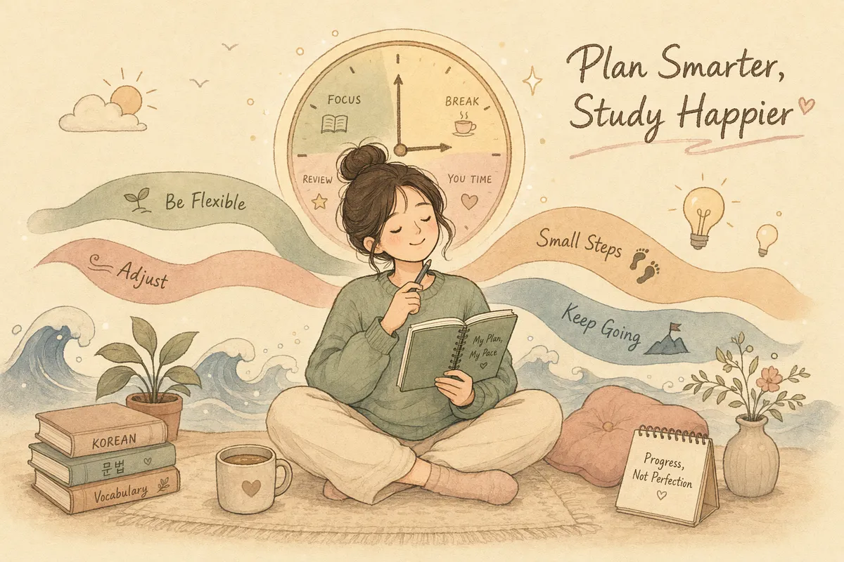 Why I Stopped Trying to Study Korean for Hours and Started Planning Smarter