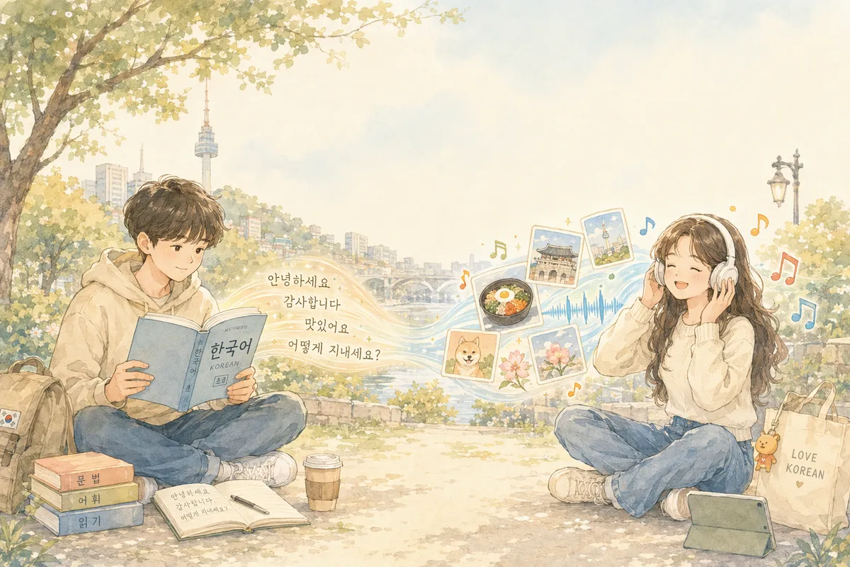 Picture + Audio vs Text-Only Korean Memorization