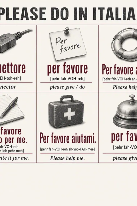 please do in Italian vocabulary chart