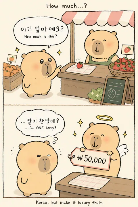How To Say 얼마예요 in Korean vocabulary chart