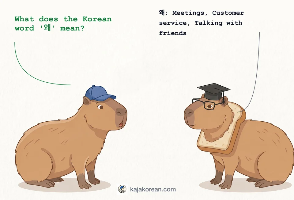 Korean word 왜 meaning why