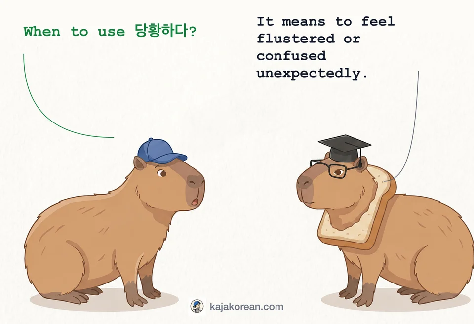 Confused person showing 당황하다 emotion