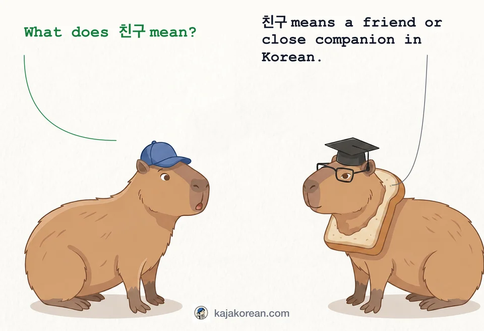 Definition of 친구 in Korean