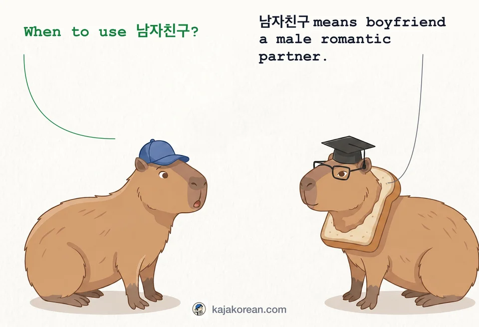 Definition of 남자친구 meaning boyfriend
