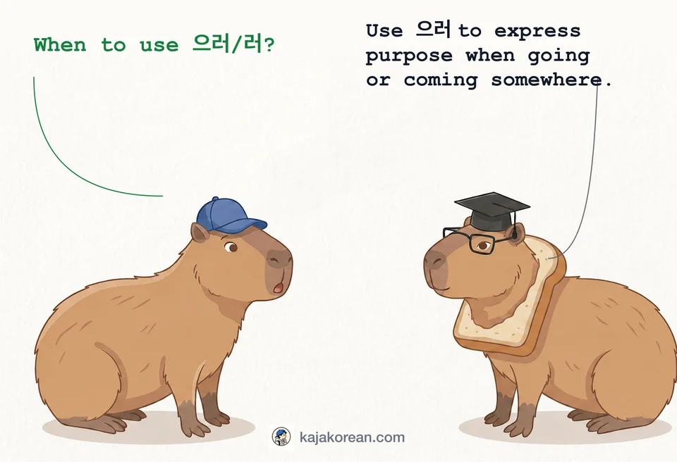 Explanation of Korean grammar 으러