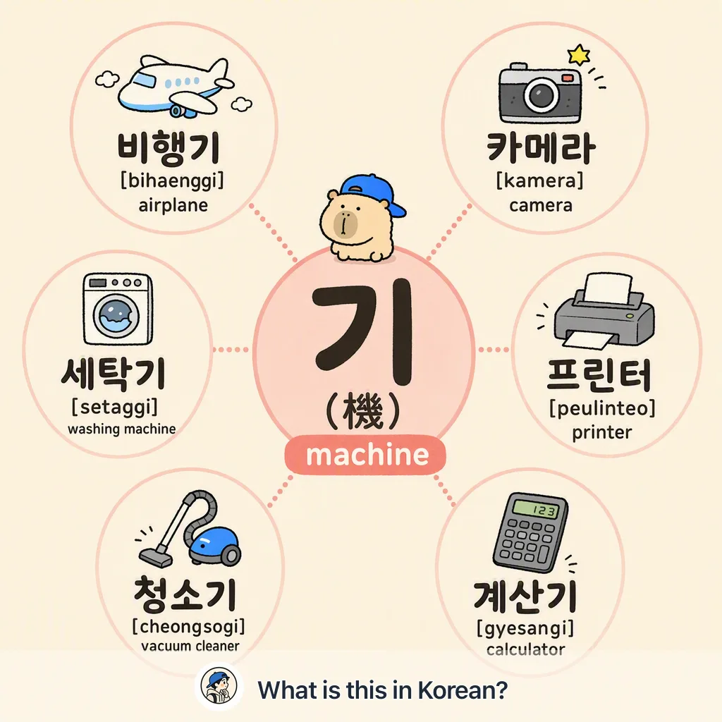 기 (機) — machine words in Korean — Korean vocab chart