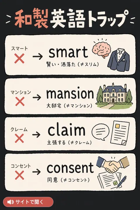 和製英語トラップ 英単語チャート