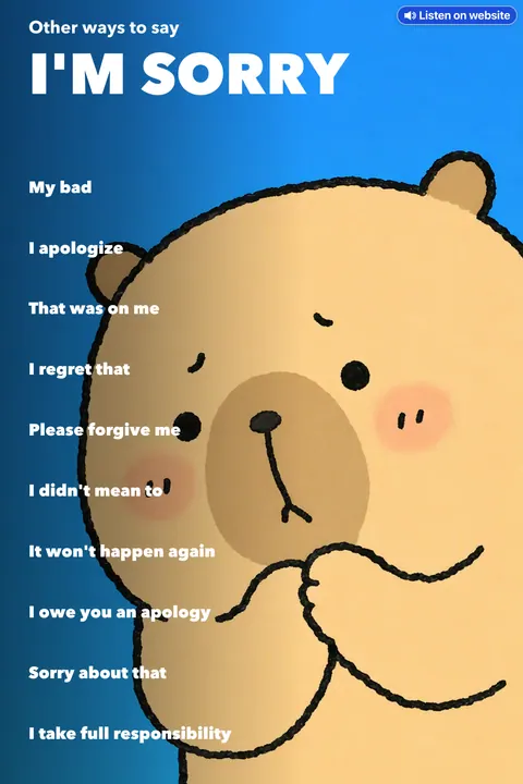 Sound of “I'm sorry” pronunciation chart