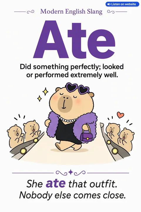Sound of “Ate” pronunciation chart