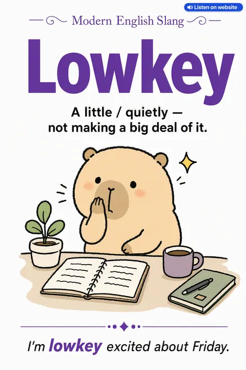 Lowkey — English slang chart