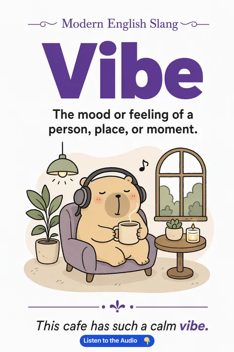 Slang words in English: Vibe chart