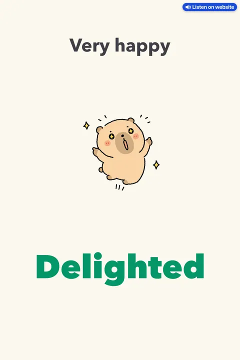 Sound of “Delighted” pronunciation chart