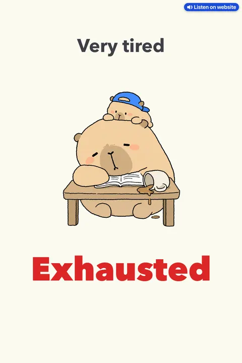 Sound of “Exhausted” pronunciation chart