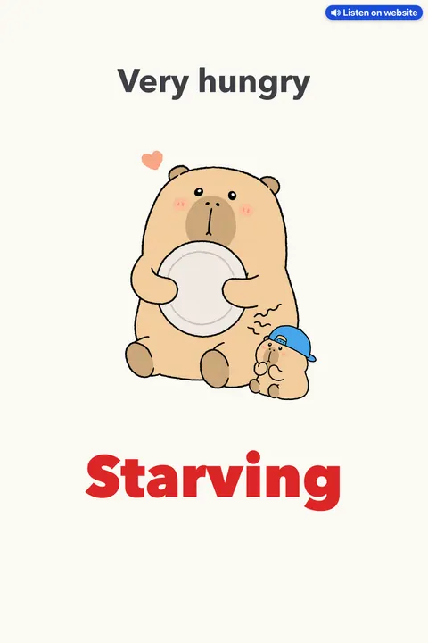 Sound of “Starving” pronunciation chart
