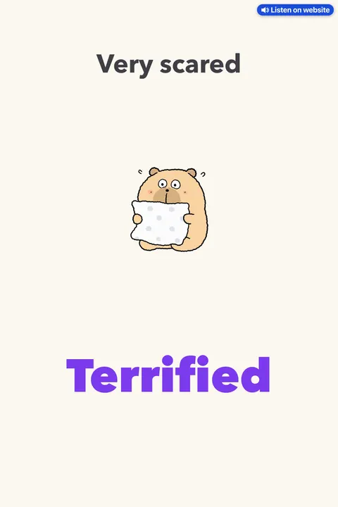 Sound of “Terrified” pronunciation chart